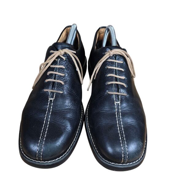 Sandro Moscoloni Vineyard 4046 Black Leather Mens 8 D Oxford Dress Shoes EUC - Picture 4 of 9